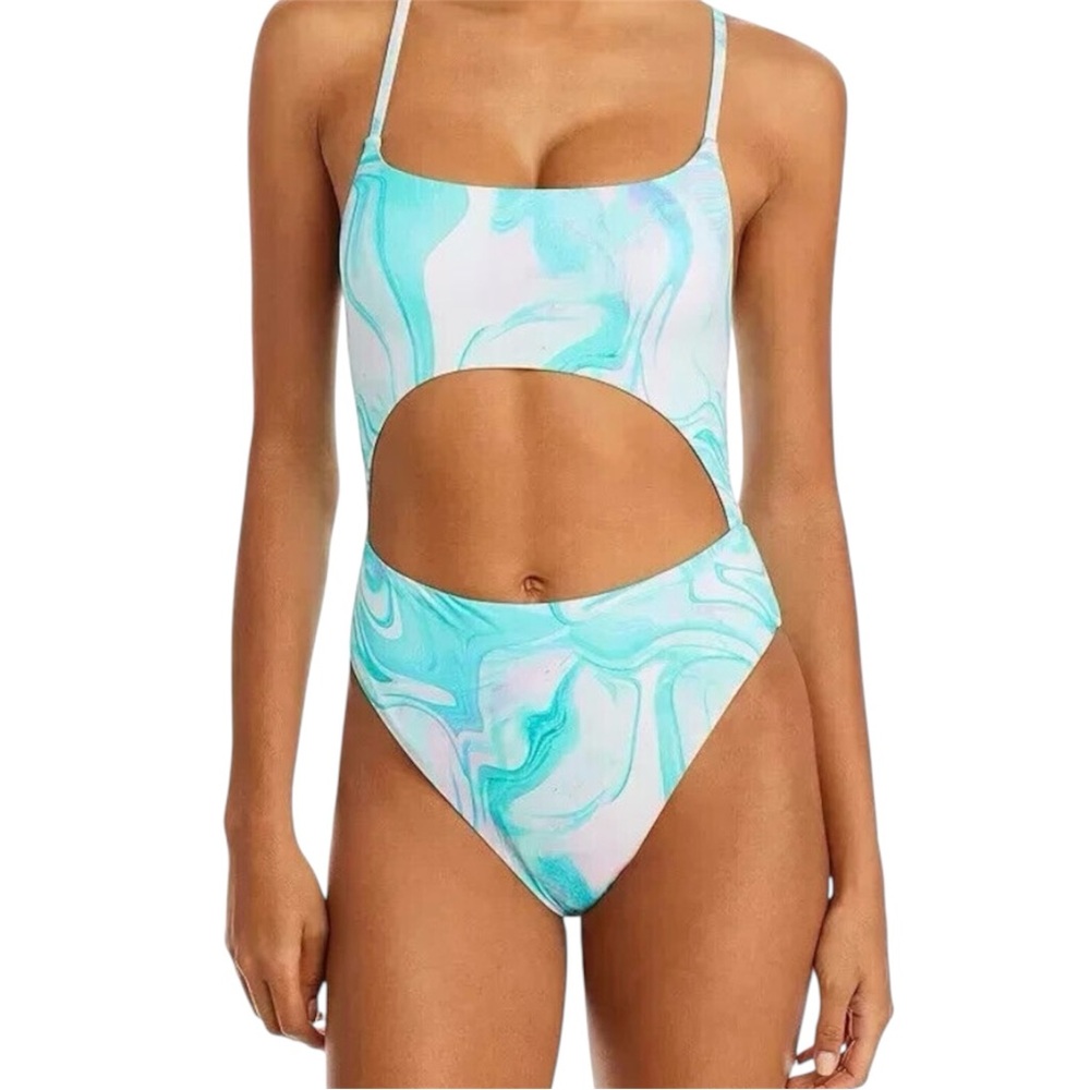 Aqua Swim Marbled Turquoise Swimsuit